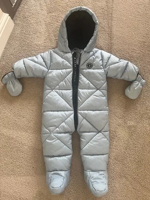 Ted Baker Snowsuit Pramsuit Baby Boy 9-12 Months Blue beautiful condition