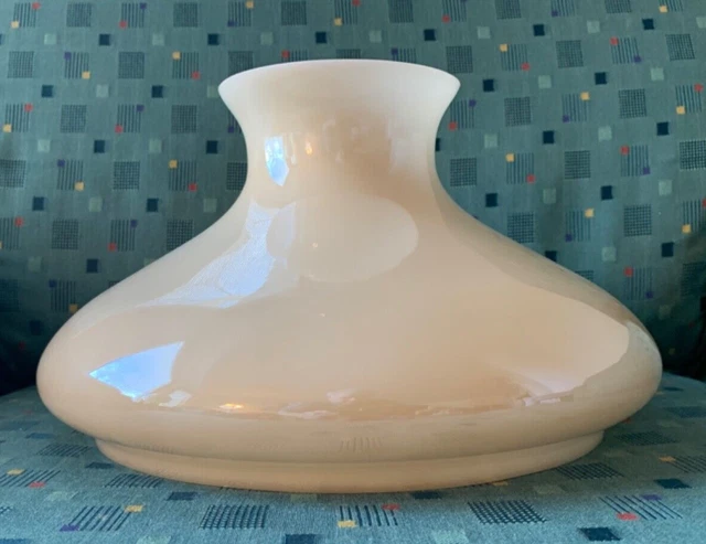 10" Tam O Shanter Tan Luster Milk Glass Oil Lamp Shade B&H Rayo Aladdin Coleman