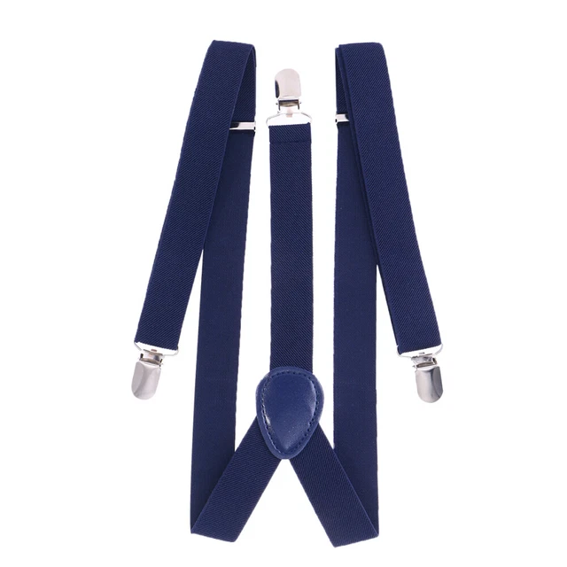2,5 cm bretelle fisse a forma di Y con 3 clip uomo e donna