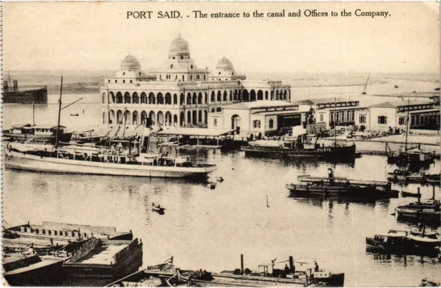 CPA AK PORT-SAID Entrance to the Canal - Offices of the Company EGYPT (1324960)
