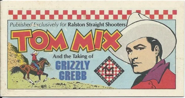 Tom Mix The Taking Of Grizzly Grebb Rare Mini Giveaway Promo Ralston Purina Nm