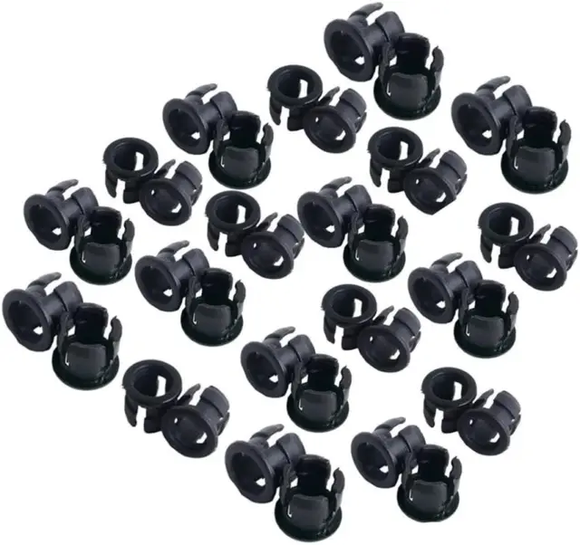 Honbay 100 Pieces Black Plastic 5mm LED Holder LED Light Mounting Holders on Pan