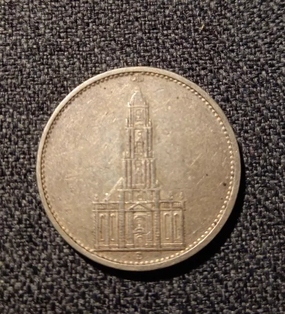 Silbermünze 1934 D Garnisonskirche Potsdam 5 Reichsmark Deutsches Reich