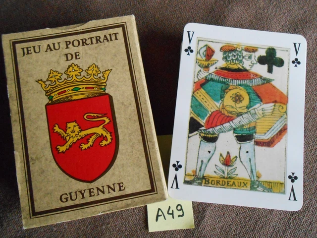 ♣️ Ancien jeu de cartes :  Portrait de GUYENNE