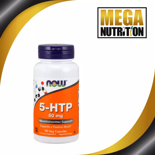 NOW Foods 5-HTP 50mg 90 Veg Capsules | Natural Serotonin Griffonia Seed Mood