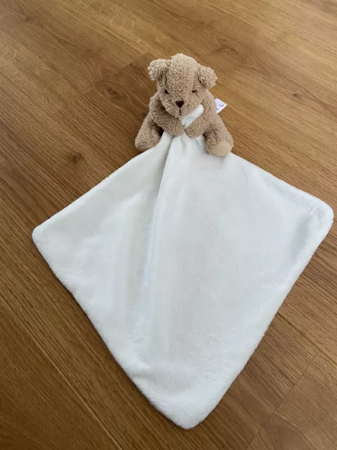 Asda George Older Style Blankie Brown Bear Cream Soft Toy Plush Comforter