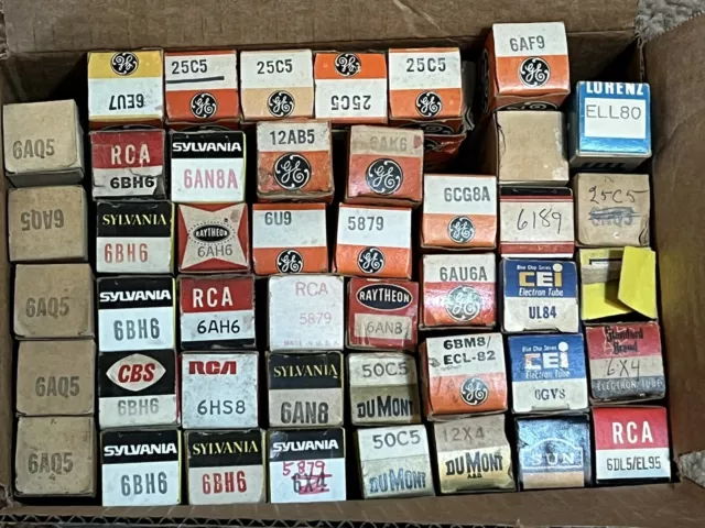 Mixed Lot Of 30 Vintage Nos / Used Vacuum Tubes