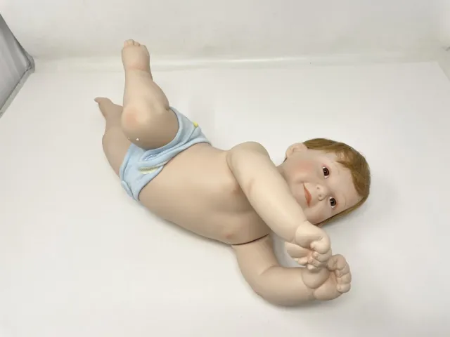 "Snug As a Bug in a Rug," Porcelain Boy Doll Ashton-Drake W/COA Original Box