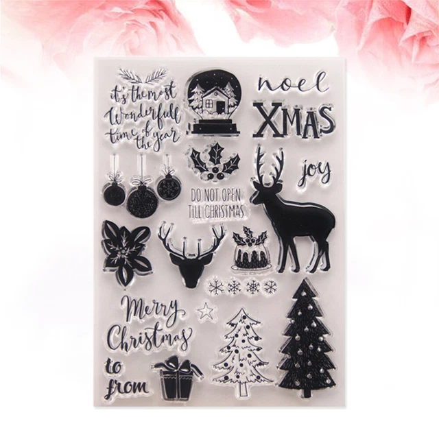 Seal Scrapbook Rubber Crafting Christmas Card Making Stamps