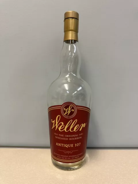 Weller Antique 107 Bourbon Bottle - Empty, Unwashed