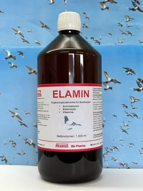 Hesanol Elamin 1.000 ml für Brieftauben NEU/OV