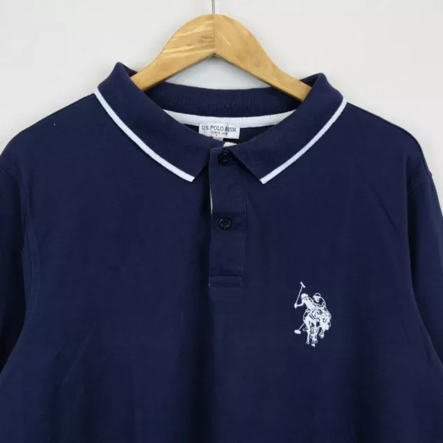 Polo Us Polo Assn Taglia L Uomo Logo Comodo Cotone Pratico Maniche Lunghe Casual 2