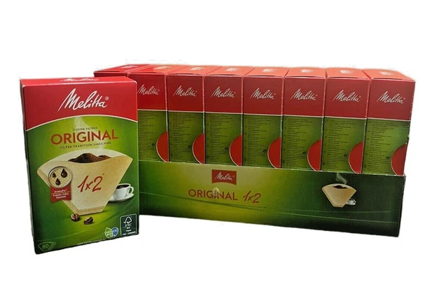 Melitta Filtertüten 1x2 - 9x80 Stück (720St.) naturbraun Kaffeefilter Aroma NEU