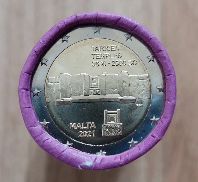 2 euro 1 roll Malta 2021 Temples of Tarxien