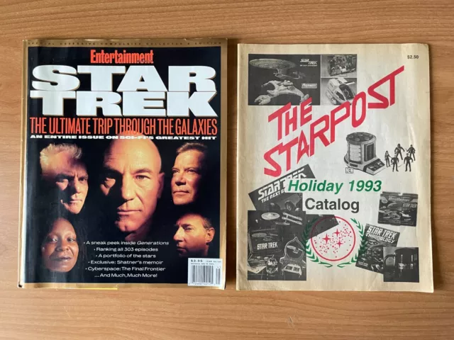 Star Trek Entertainment Weekly 1995 Magazine + THE STARPOST HOLIDAY 1993 CATALOG