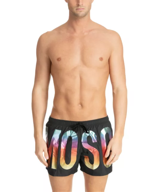 Moschino boxer mare uomo 241V3A422993011555 nero Multicolor costume da bagno