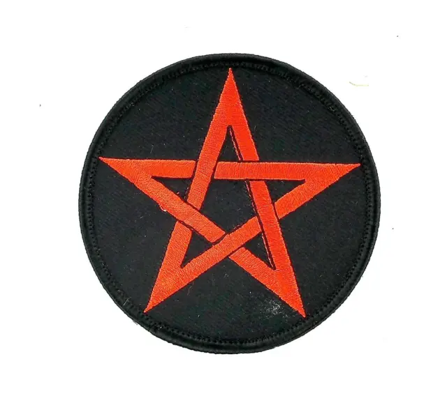 Patch ecusson brode thermocollant backpack pentagram 666 satan satanic pentacle