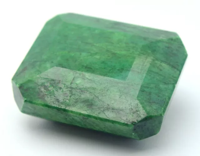 Superb 453 Ct Large Dark Green Colombia Emerald Gemstone Luster Cut Big Large 3