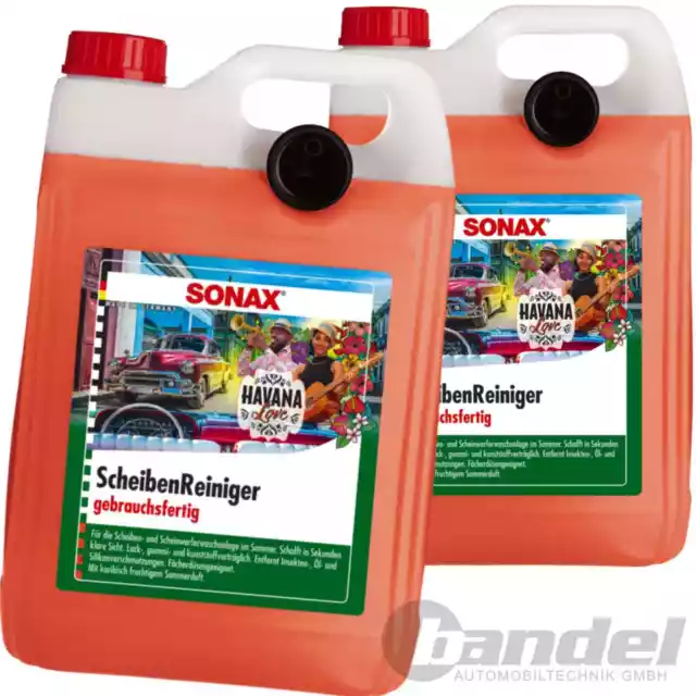 2x 5L SONAX SCHEIBENREINIGER HAVANA LOVE GEBRAUCHSFERTIG WISCHWASSER REINIGER