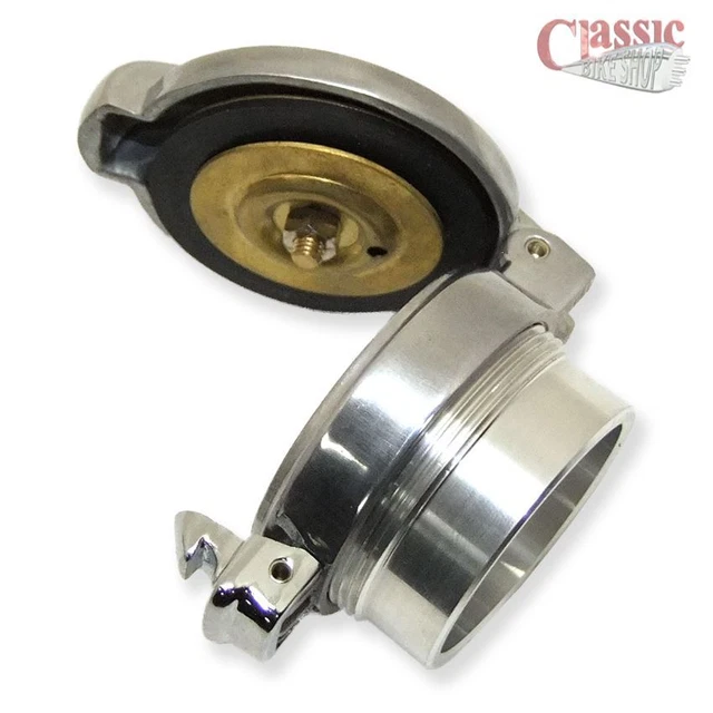 Flip Up Alloy Petrol Fuel Filler Monza Cap 2.67 Threaded Neck AEs Flip Up Alloy Petrol Fuel Filler Monza Cap 2.67 Threaded Neck AEs