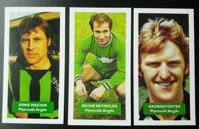 Complete set of 3 PLYMOUTH ARGYLE Score UK football trade cards MACHIN REYNOLDS