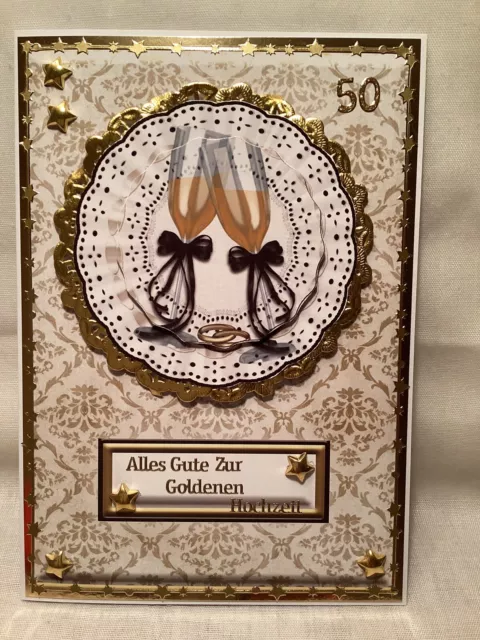 3D Grußkarten Glückwunsch Karten Zur Goldenen Hochzeit Karte Komplett Handarbeit