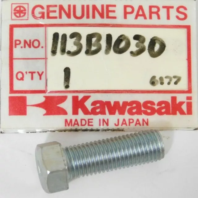 1 NOS Kawasaki KZ 1000 KZ1000 Vintage "4" Hex Head Bolt 10x30 OEM 113B1030 OEM