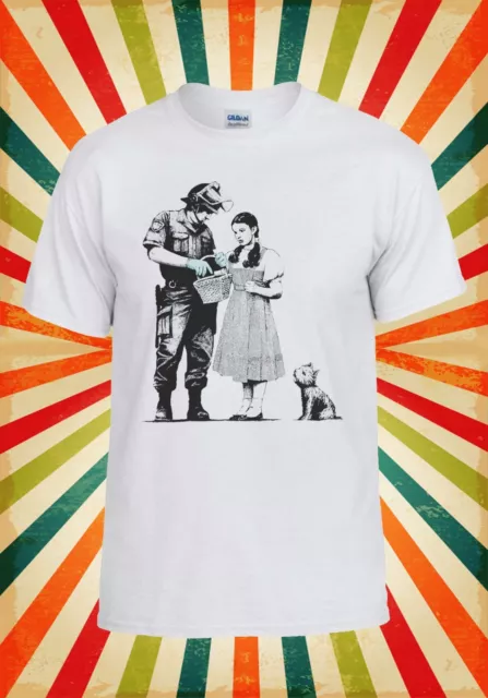 Banksy Stop And Search Street Art Uomo Donna Gilet Tank Top Unisex T-shirt 1782