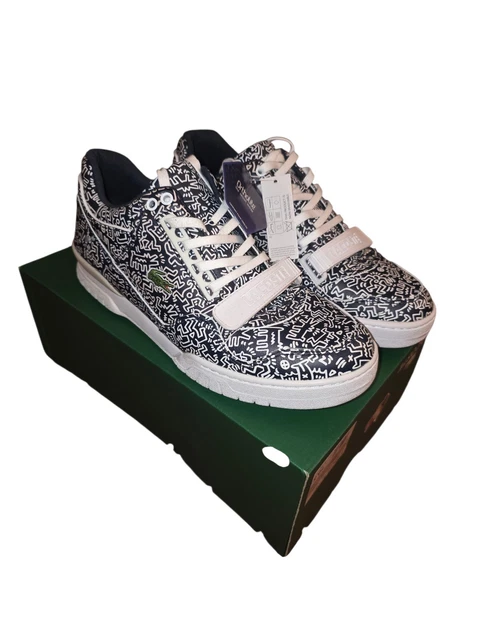 Lacoste By Keith Haring White Leather Sneakers | Men\'s Size 11.5 Lacoste Keith haring shoes 8.5 black and white | eBay main image 4