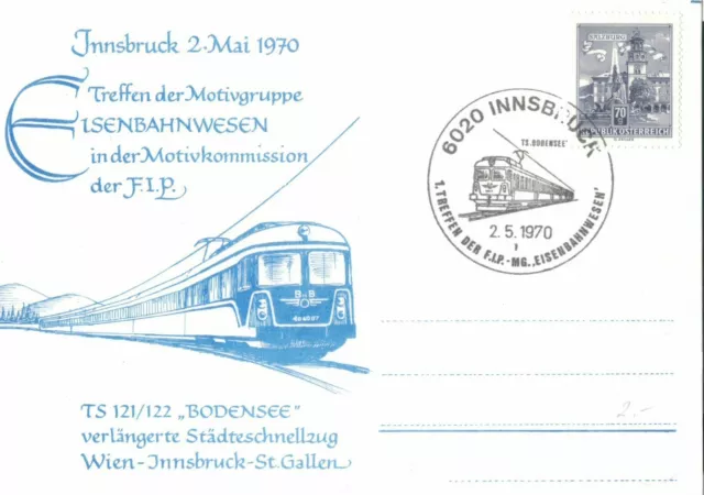 Osterreich 1970  Eisenbahnwesen Sonderpostkarte