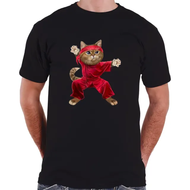 NEW LIMITED Shaolin Cat in Wushu Kung fu Design Gift Idea Tee T-Shirt S-3XL