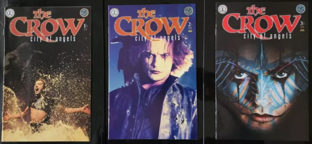 The Crow City of Angels 1b, 2b, 3b Complete Kitchen Sink Comix 1996