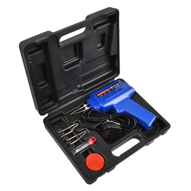 Elektrischer Lötkolben-Kit-Set mit Löt/Fluss 100W Pistole & Tragetasche TE656
