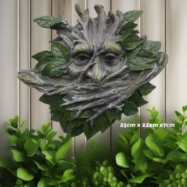 Green Man Wall Decor Man Of The Forest Face Ent Tree Man Sprite  'Speak No Evil'