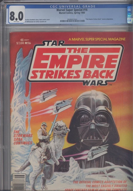 Marvel Super Special #16 CGC 8.0 1980 Marvel Comic Star Wars Empire Strikes Back