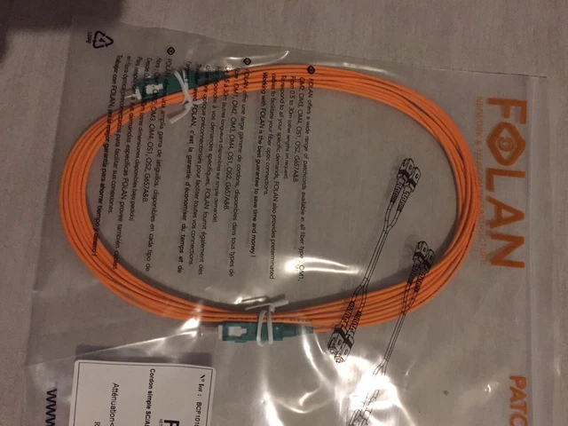 Câble Fibre Optique SC/APC-SC/APC 10M - Compatible Orange SFR Bouygues Free - Jarretière FTTH Avec Coupleur Gratuit