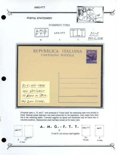 AMG-FTT Postal Stationery BUSH PAGE LOT #15 - PC5 8L (1948) - $$$