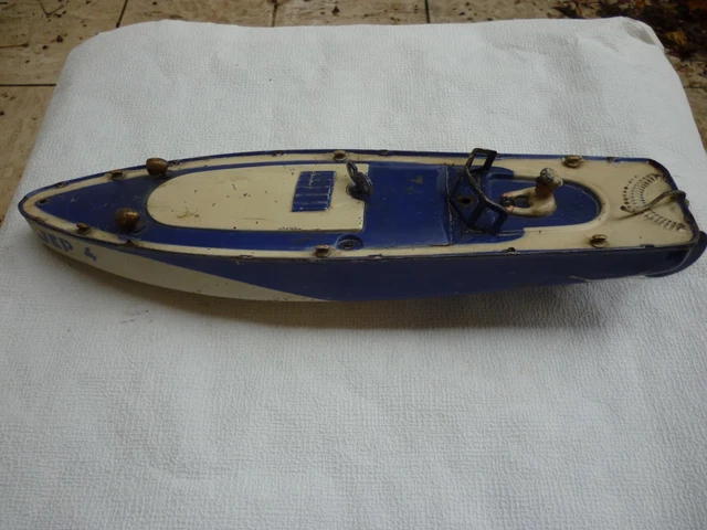 JOUET ANCIEN JEP BATEAU CANOT DE COURSE MECANIQUE BLEu EUR 170,00 - FR