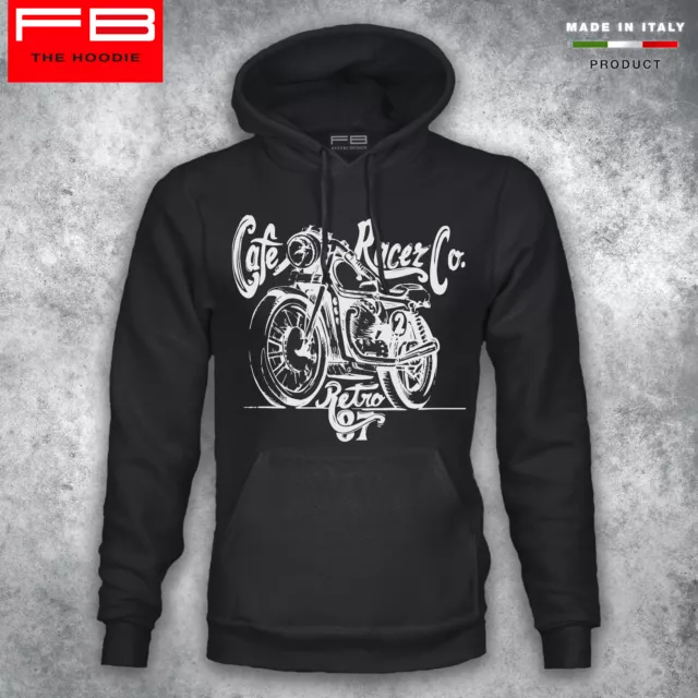 Felpa Hoodie CAFE RACER Motorbike Custom racing Old School