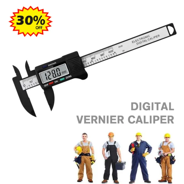 100mm Digital Caliper Micrometer LCD Gauge Vernier Electronic-Measuring-Ruler/