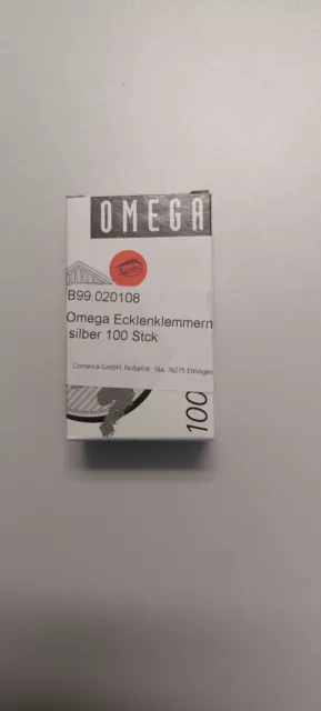 Eckenklammern 540-36 Omega, silber, Aluminium, 100 Stück