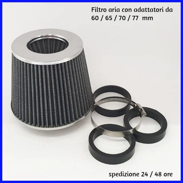 Filtro Aria Sportivo Rosso Aspirazione Tuning A Cono Per Auto - Foto 2