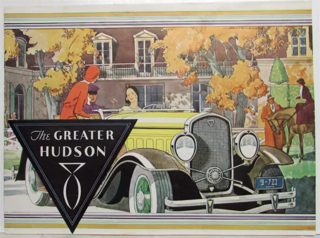 1931 Hudson Greater 8 Sedan Brougham Roadster Phaeton Coach Coupe Sales Brochure