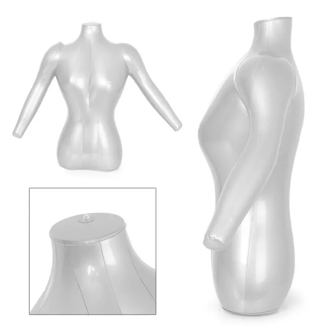 Portable PVC Woman Inflatable Mannequin Shirt Top Ideal for Retail and Travel