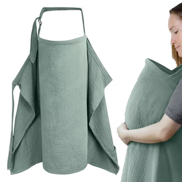 100% Breathable Cotton Baby Breastfeeding Nursing Cover with Adjustable Strap