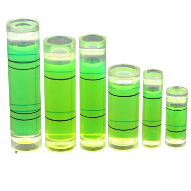 Cylindrical Spirit Level Bubble Vial 3 Pack - Various Sizes