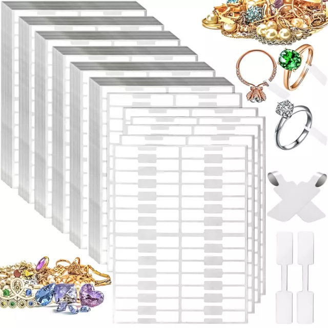 MotBach 2000 Pcs Blank Jewelry Price Tags Jewelry Stickers Necklace Ring...