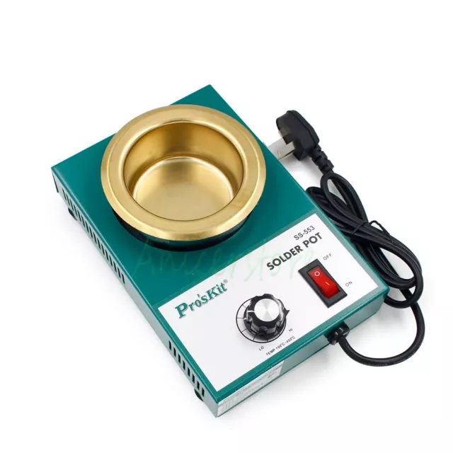 250W Lead Free Solder Pot Tin Melting Furnace Desoldering Bath 80mm 1.6kg 220V