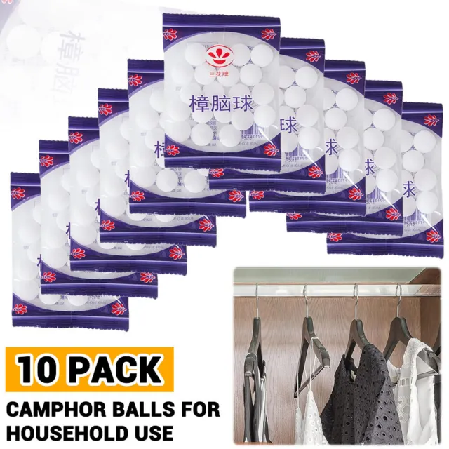 10 Bags/200 Moth Balls Moth Protection Clothing Uk