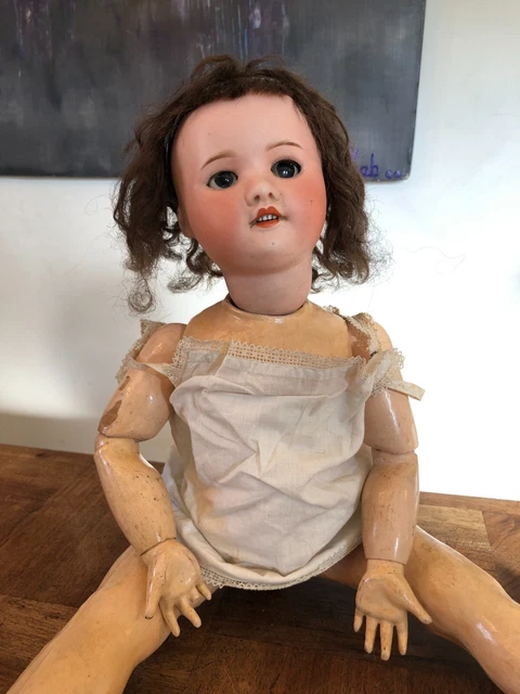 Poupée Ancienne Tête Biscuit – S. Walkure Germany – 51 Cm – Yeux Dormeurs